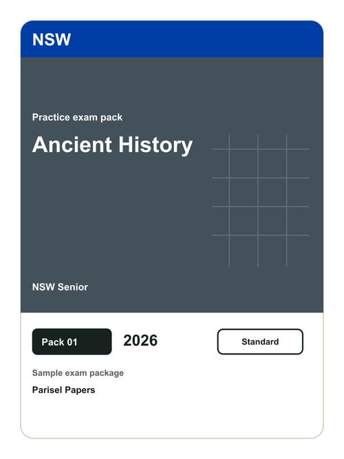 NSW Senior Ancient History practice pack 01 cover (2026)