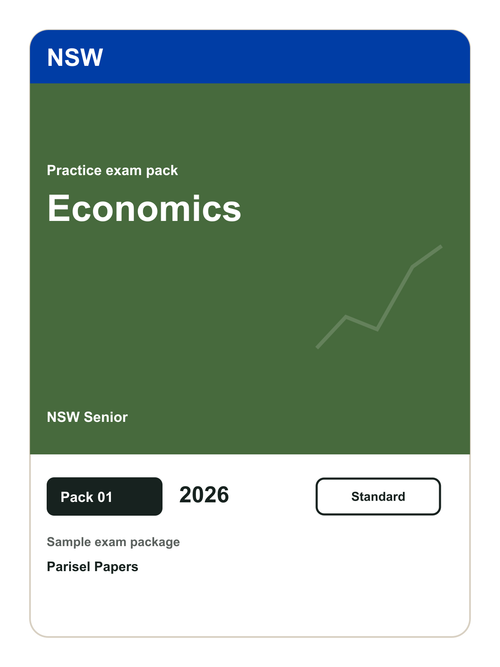 NSW Senior Economics practice pack 01 cover (2026)