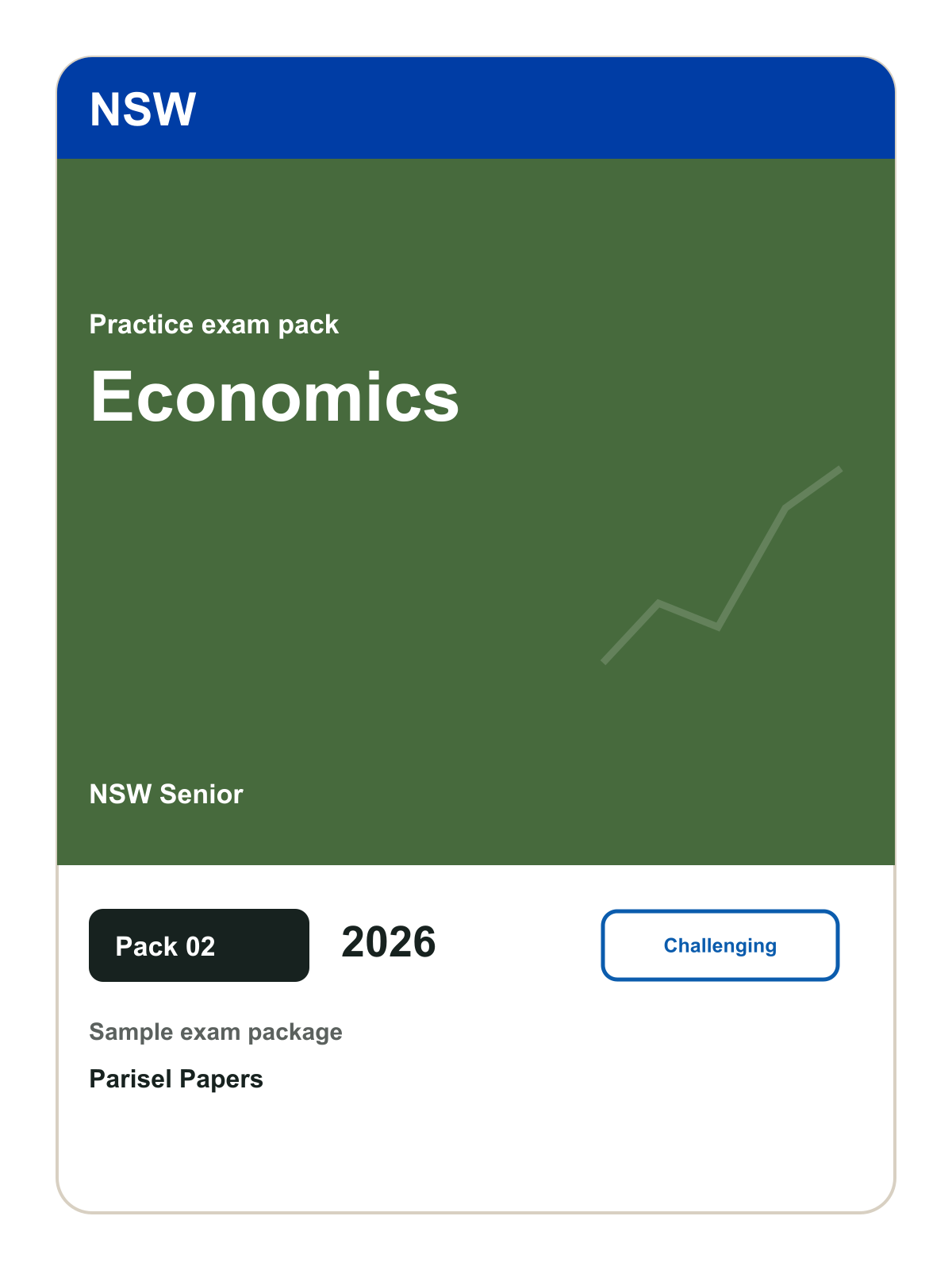 NSW Senior Economics practice pack 02 cover (2026)