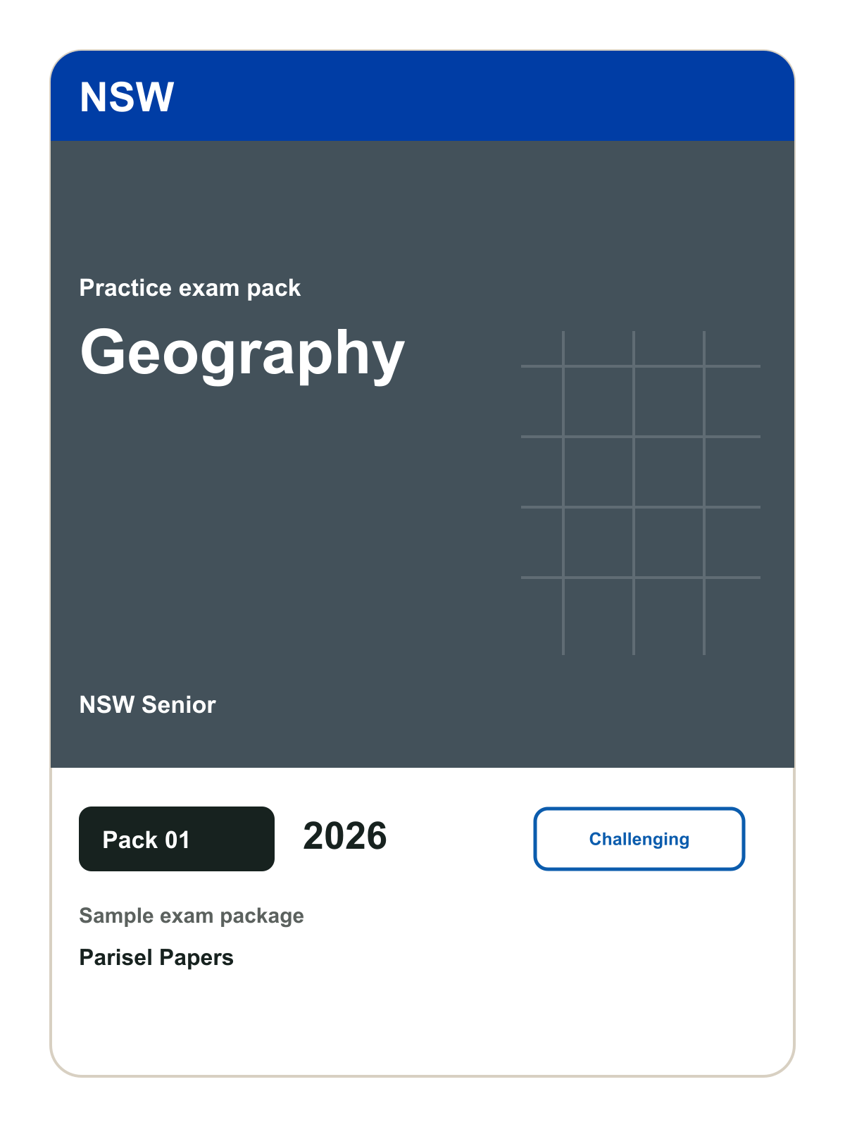 NSW Senior Geography practice pack 01 cover (2026)