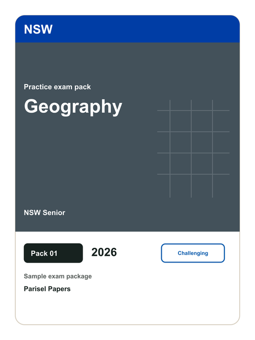 NSW Senior Geography practice pack 01 cover (2026)