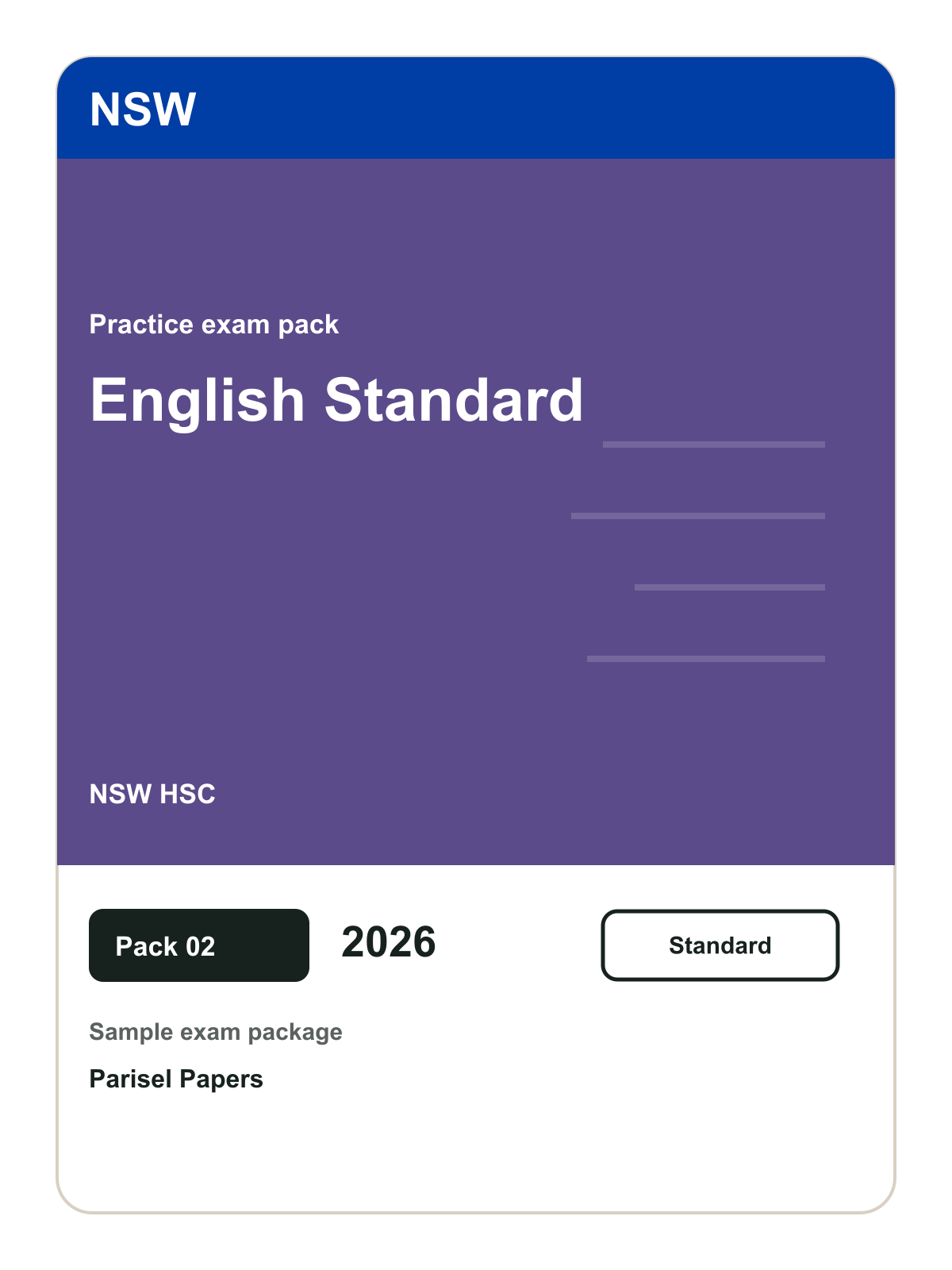 Parisel product cover exam-nsw-hsc-english-standard-paper-02-2026-e1