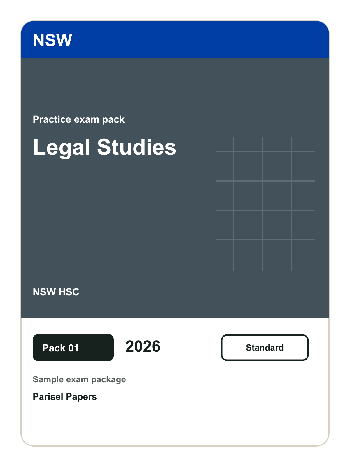Parisel product cover exam-nsw-hsc-legal-studies-paper-01-2026-e1