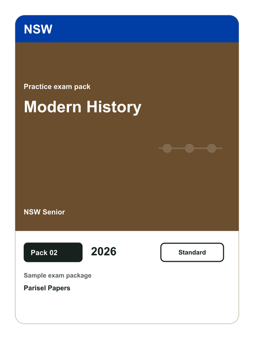 NSW Senior Modern History practice pack 02 cover (2026)