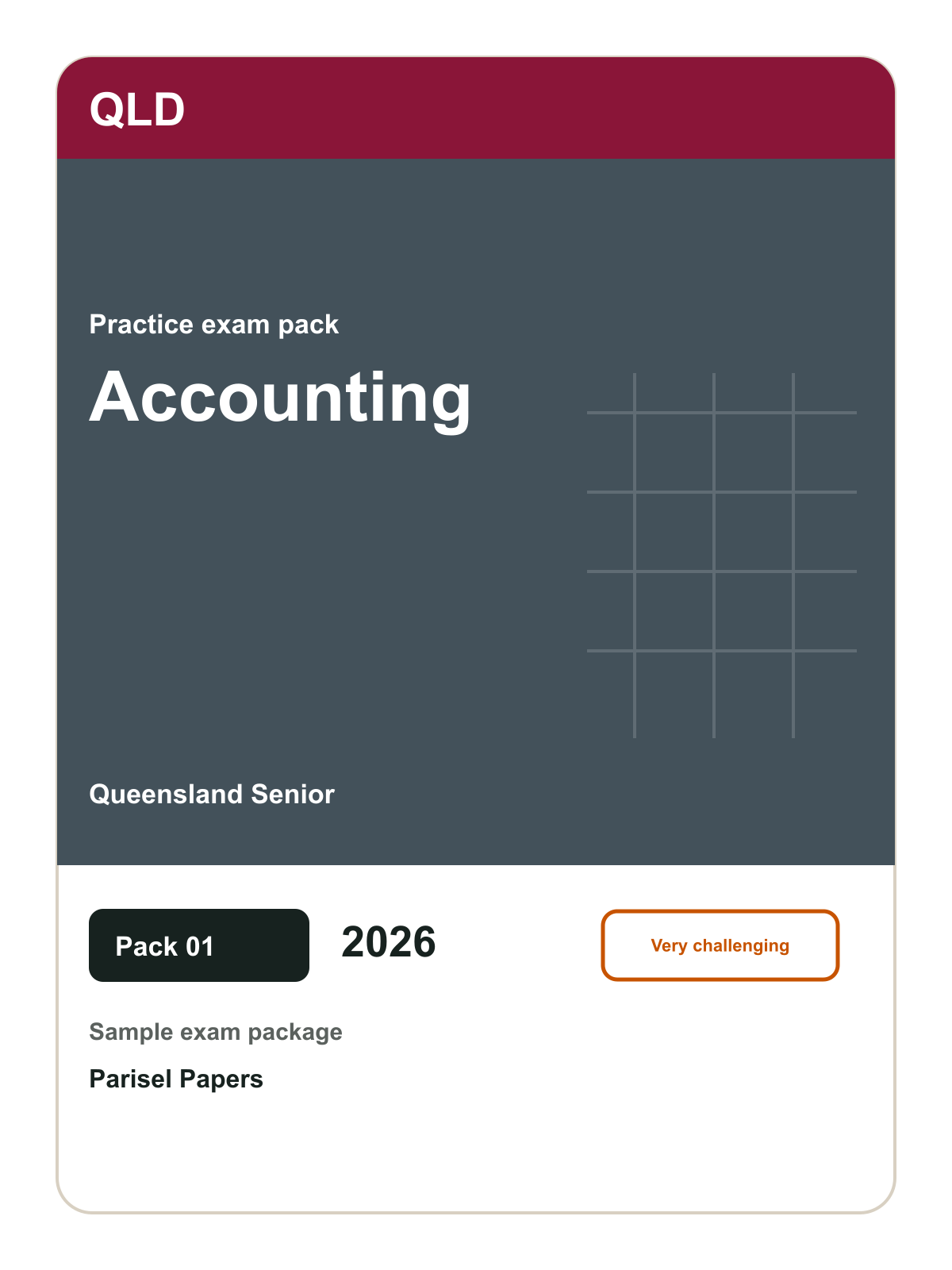 Queensland Senior Accounting practice pack 01 cover (2026)