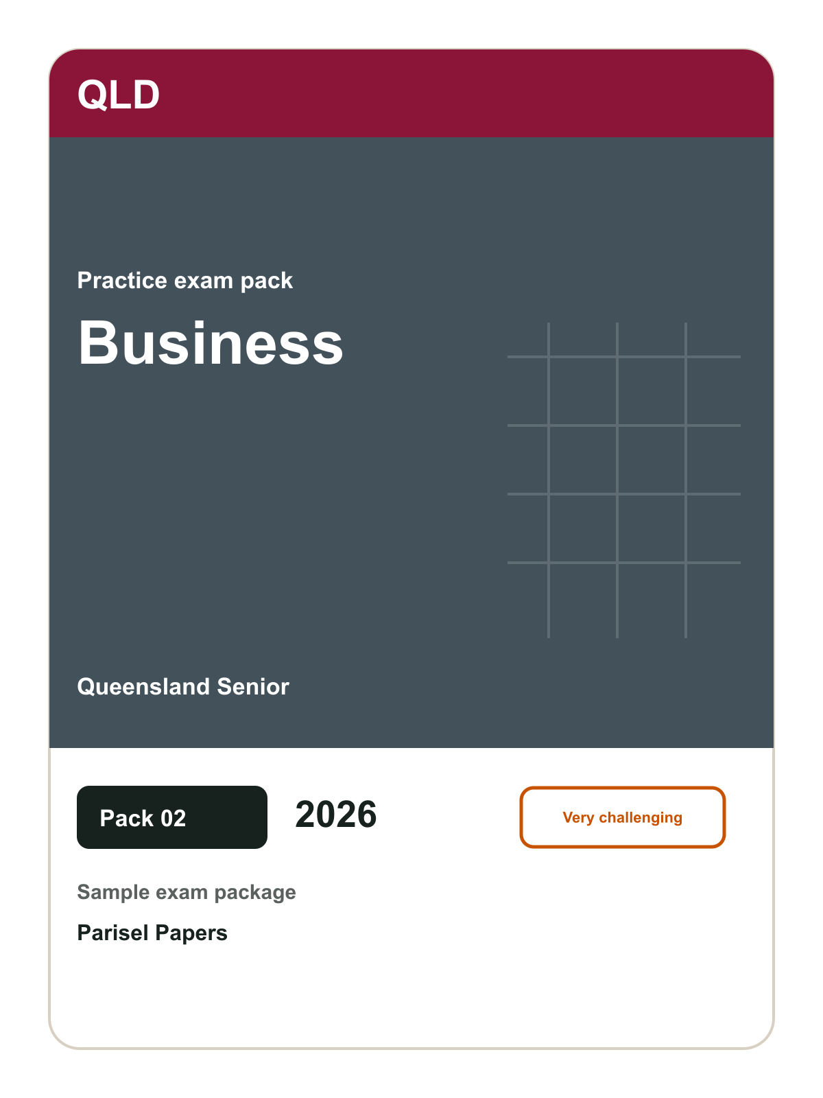 Queensland Senior Business practice pack 02 cover (2026)