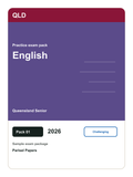 Queensland Senior English practice pack 01 cover (2026)