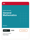 SA Senior General Mathematics practice pack 01 cover (2026)