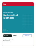 SA Senior Mathematical Methods practice pack 02 cover (2026)