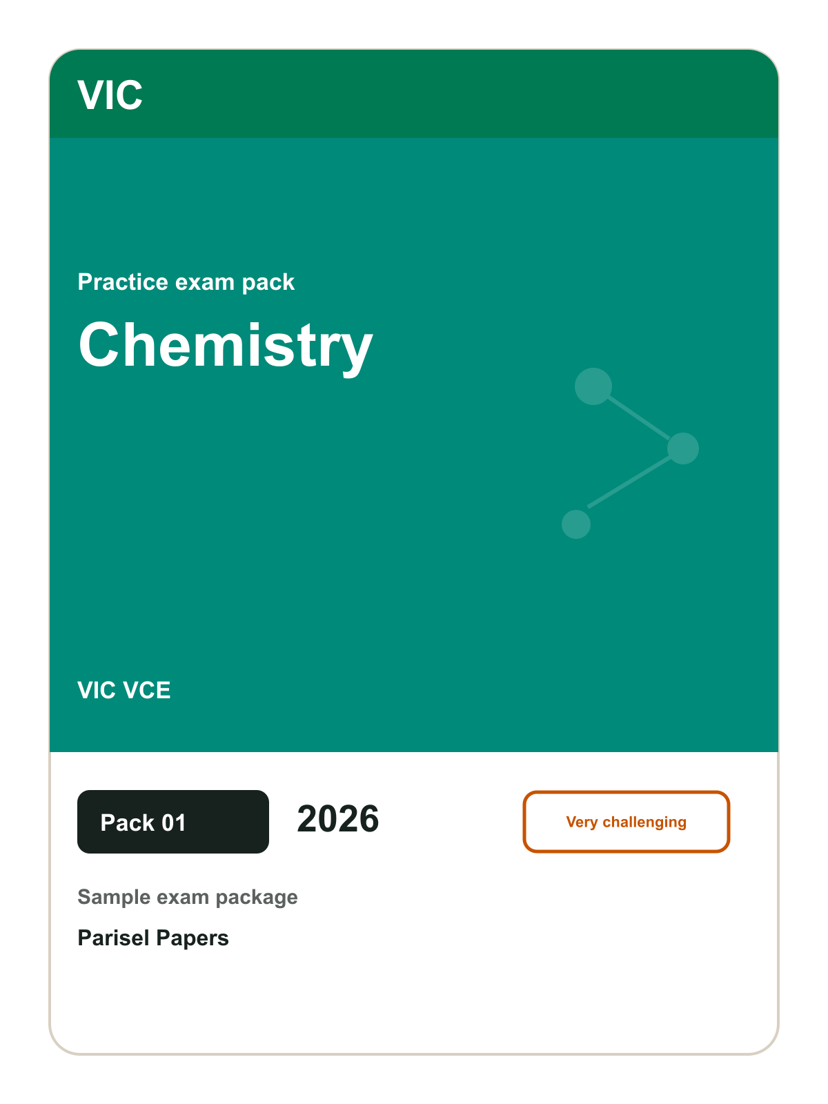 Parisel product cover exam-vic-vce-chemistry-paper-01-2026-e1
