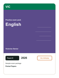 Victorian Senior English practice pack 01 cover (2026)