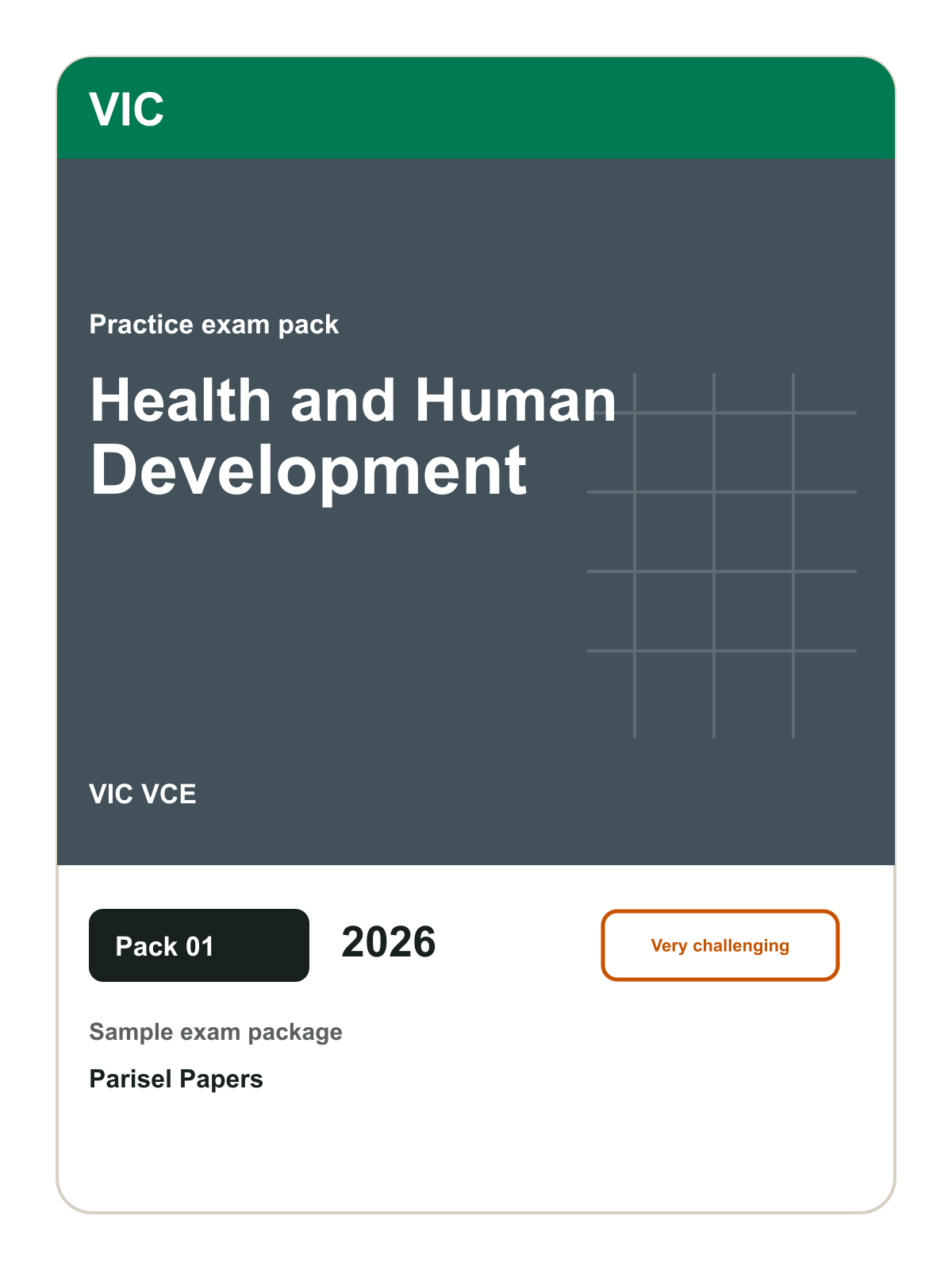 Parisel product cover exam-vic-vce-health-and-human-development-paper-01-2026-e1