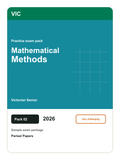 Victorian Senior Mathematical Methods practice pack 02 cover (2026)