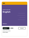 WA Senior English practice pack 02 cover (2026)
