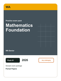WA Senior Mathematics Foundation practice pack 01 cover (2026)