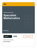 WA Senior Specialist Mathematics practice pack 03 cover (2026)